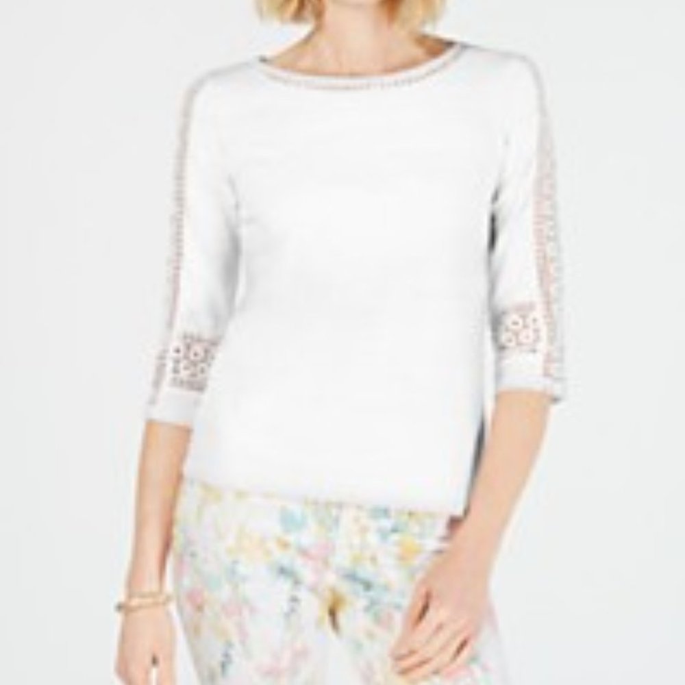 Charter Club 100% cotton White Top